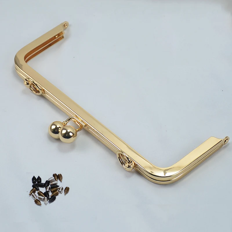 20.5cm Metal Purse Frame  Rectangle Bag  Screw DIY Part For   Ball Kiss Clasp Lock Hardware