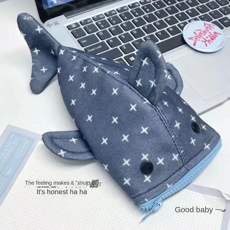 

Shark Pencil Case,Shark mouth zipper Pencil Pouch Cute Shark Pencil,Special Idea canva Animal Stationery Pouch for Office Supply
