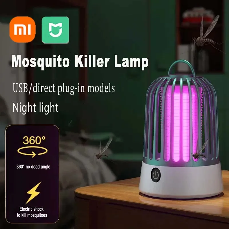 Xiaomi-Lámpara antimosquitos para exteriores, repelente de mosquitos silencioso, recargable por USB, totalmente automático, para el hogar