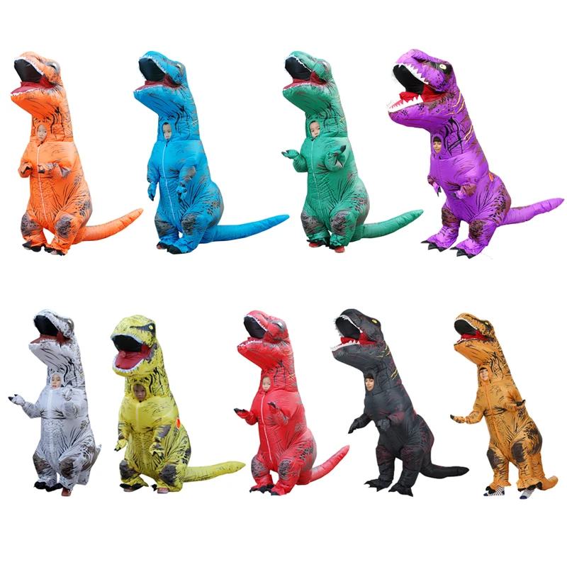 Halloween Tyrannosaurus Dinosaur Inflatable Clothes Party Toys Stall Photo Doll Inflatable Tyrannosaurus Dinosaur Clothes 1pc