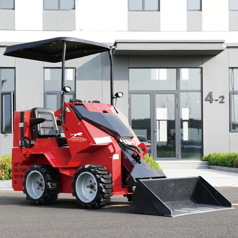 

Mini Skid Steer Loader Euro 5 EPA China Manufacturer Small Mini Skid Steer Loader Agricultural 4×4 Wheel Loader Customized Sale