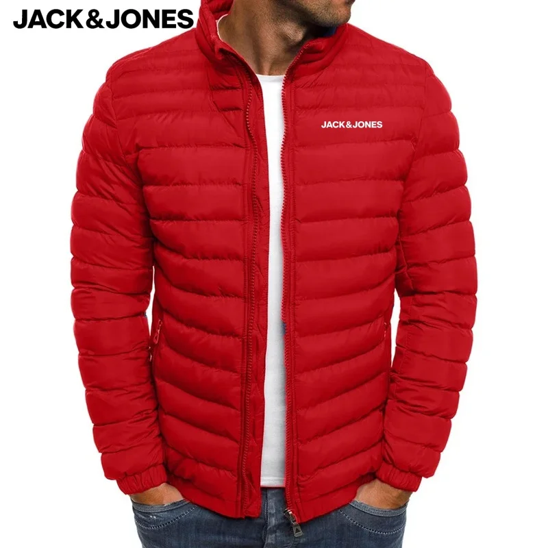 Jack Jones compra de nuevas chaquetas gruesas y cálidas e informales para hombre y chaquetas de plumón de algodón a prueba de viento con cuello levantado para hombre
