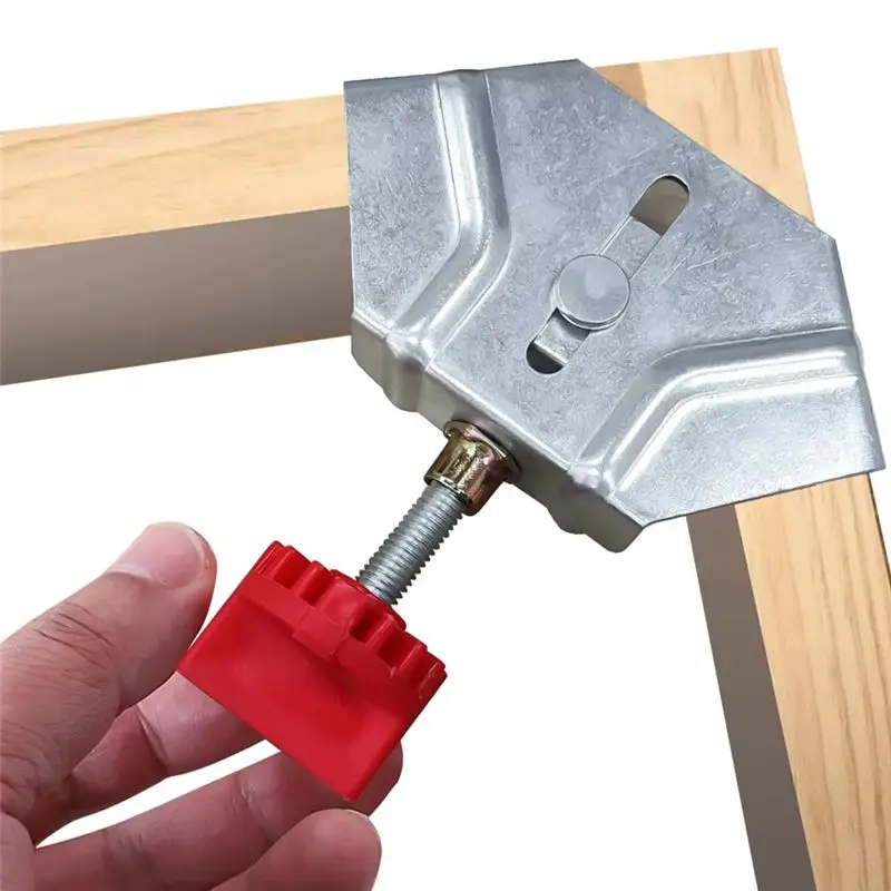 A11E-Corner Clamps For Woodworking 90 Degree Right Angle Clamp With Adjustable Swing Jaw For Wood Metal Pipe Glass