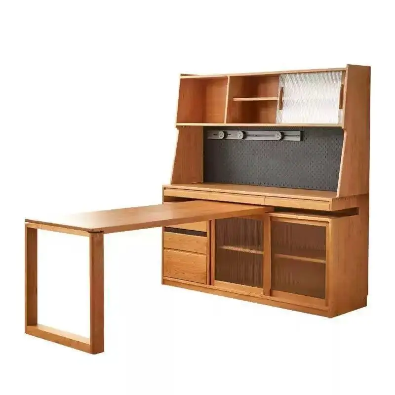 

Side cabinet Push-pull retractable dining table integrated cabinet Wall locker