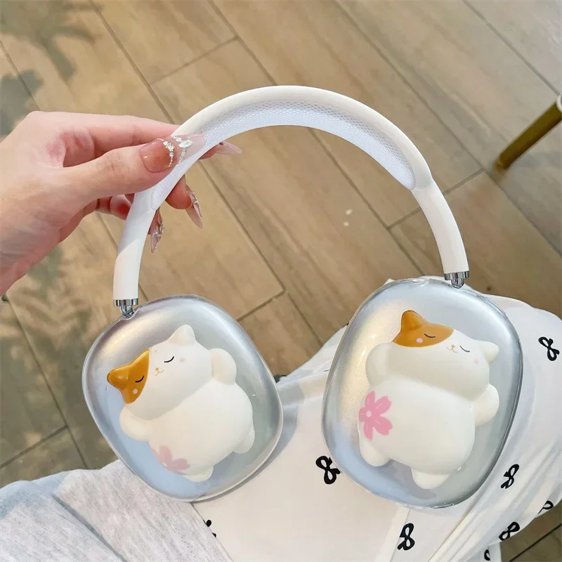 Lovely Cat Case for AirPods Max Protective Headset Headphone Airpod Max Case Cover