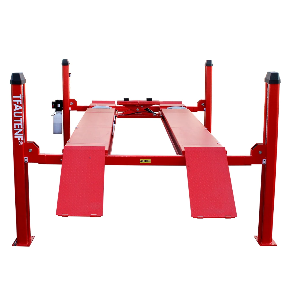 Autenf Trade Assurance Garage Equipment CE Hydraulic Car Four Column Lifter 4 Post Alignment Lift