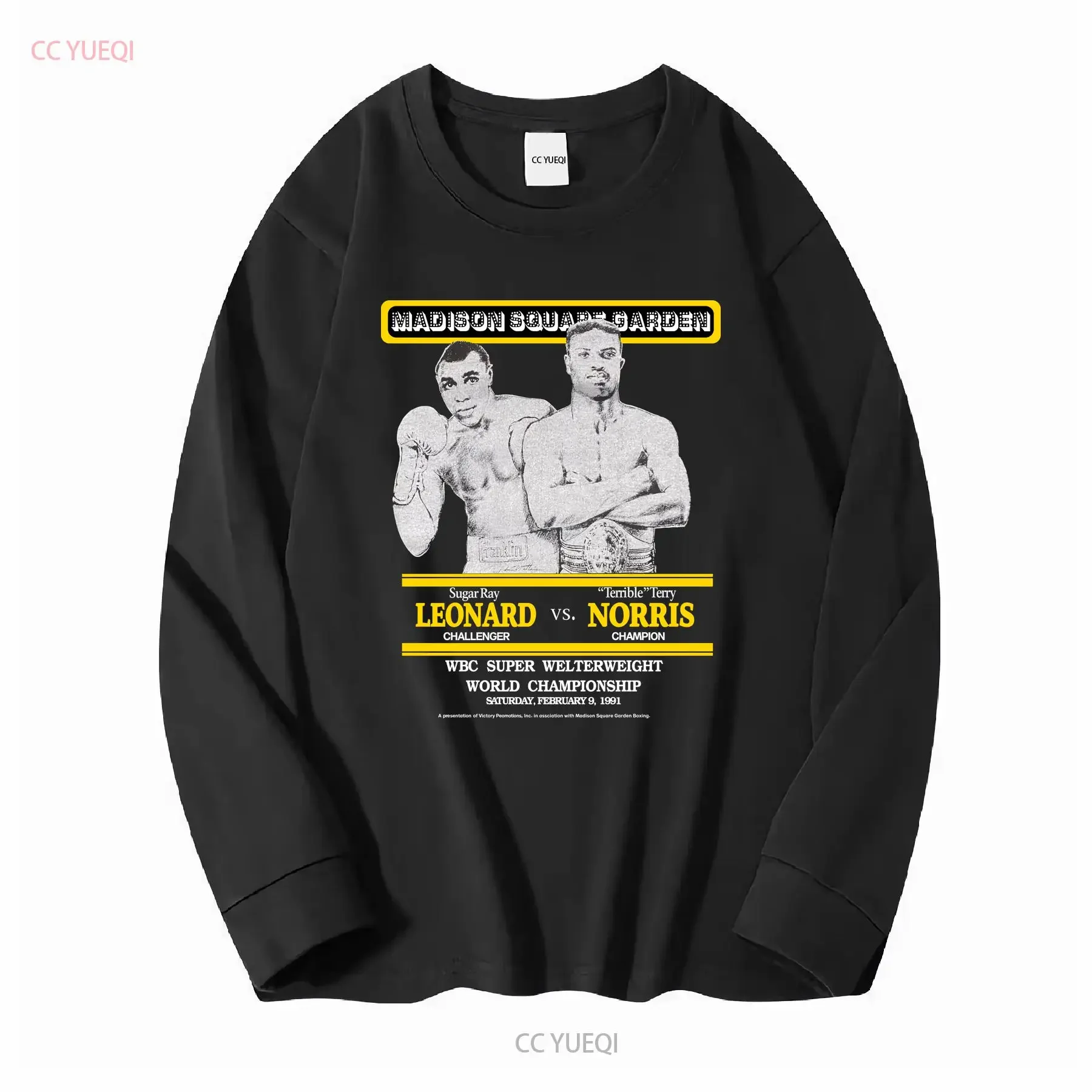 Vintage 1991 SUGAR RAY LEONARD VS Terrible TERRY NORRIS T shirt L Boxing vintage Washed designer clothes Unisex Casual graphic