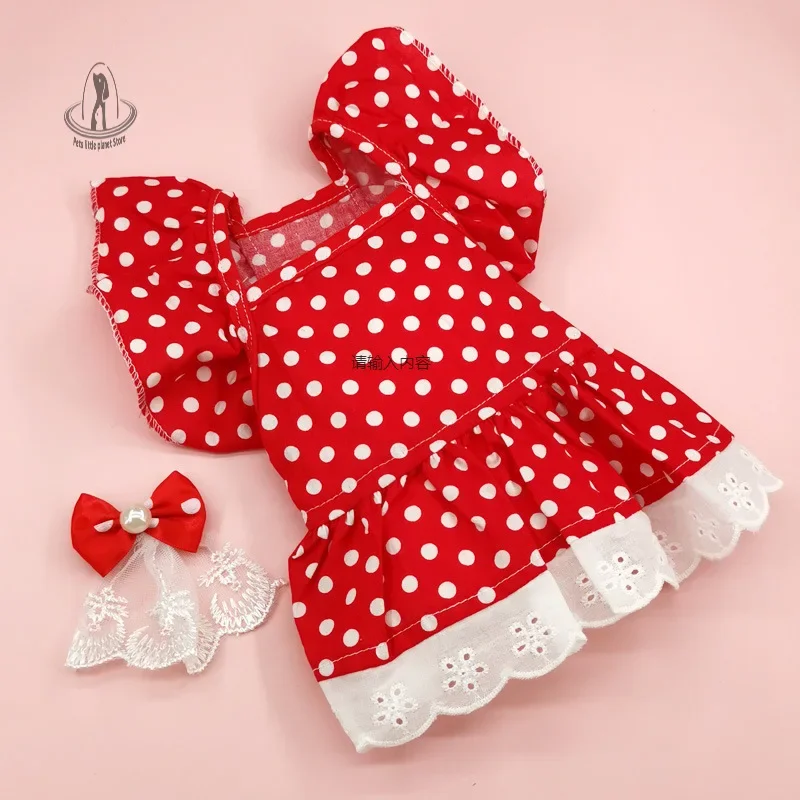 Pet Princess Dress 2023 Summer Puppy Sweet Dot Skirt Cat Fashion Lace Shirt Small Dog Soft Clothes Yorkshire Chihuahua Poodle