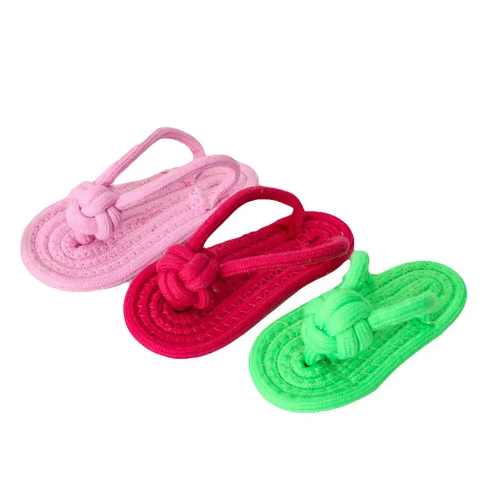 Braided Rope Dog Slipper Bear Duck Pet Dog Teeth Cleaning Chew Teething Toy Squeaky Dog Toy Dog Rope Toys Puppy Fluffy Chew Rope