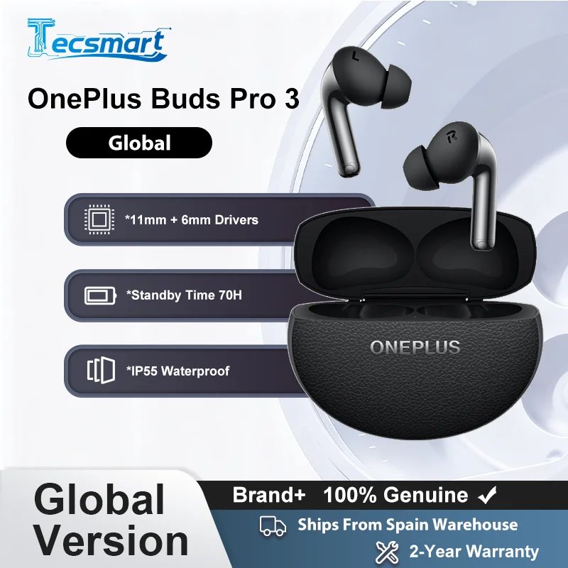 Kopfhörer – OnePlus Buds Pro 3, Kopfhörer mit bis zu 50 dB Geräuschunterdrückung, räumliches Audio mit Kopfverfolgung, hochauflösendes Audio