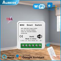 EWeLink 16A Mini DIY Wifi Smart Switch Support Two-way Control Smart Home Otomasi Bekerja Alexa Google Assistant Remote Control