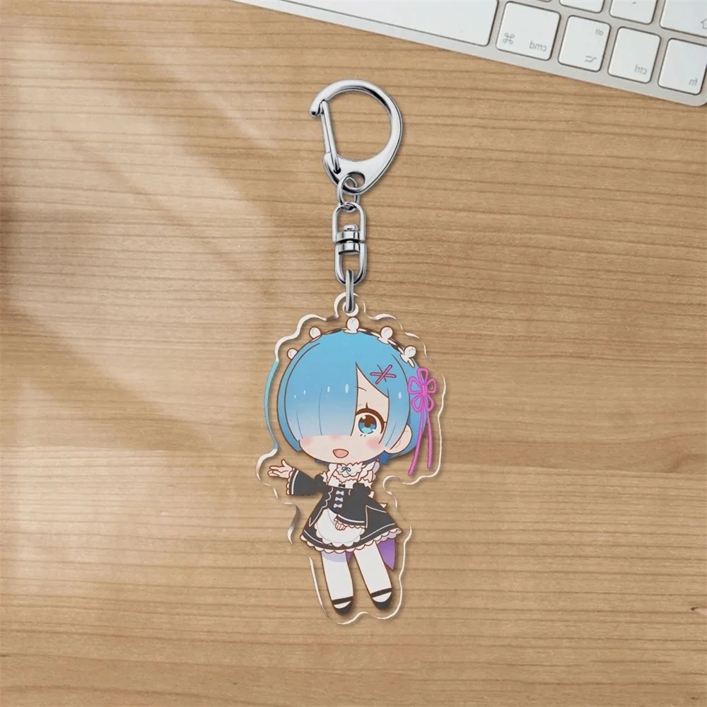6 سنتيمتر إعادة: صفر-بدء الحياة في عالم آخر سلسلة مفاتيح مصنوعة من الأكريليك شخصيات مميزة مجموعة إكسسوارات الزينة #3