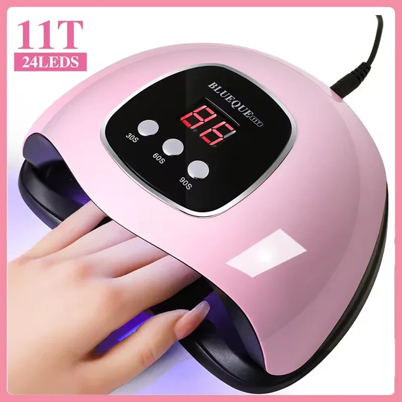 آلة تجفيف الأظافر بالأشعة فوق البنفسجية الاحترافية 24 مصباح مانيكير بالأشعة فوق البنفسجية LED للاستخدام المنزلي مع كابل USB يجف طلاء الأظافر #1