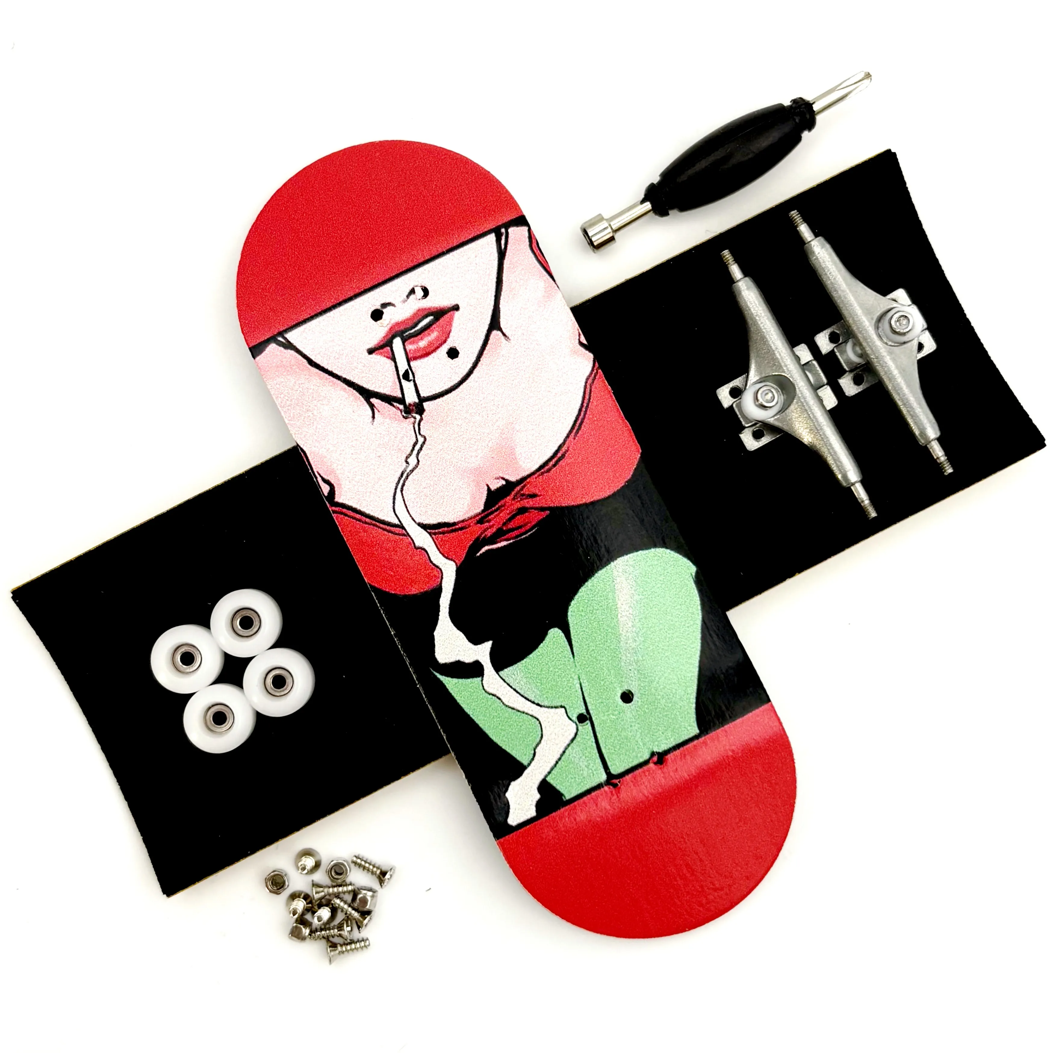 34mm Premium Fingerboard Set with Eureka 3.0 Trucks New Street Shape Wheels