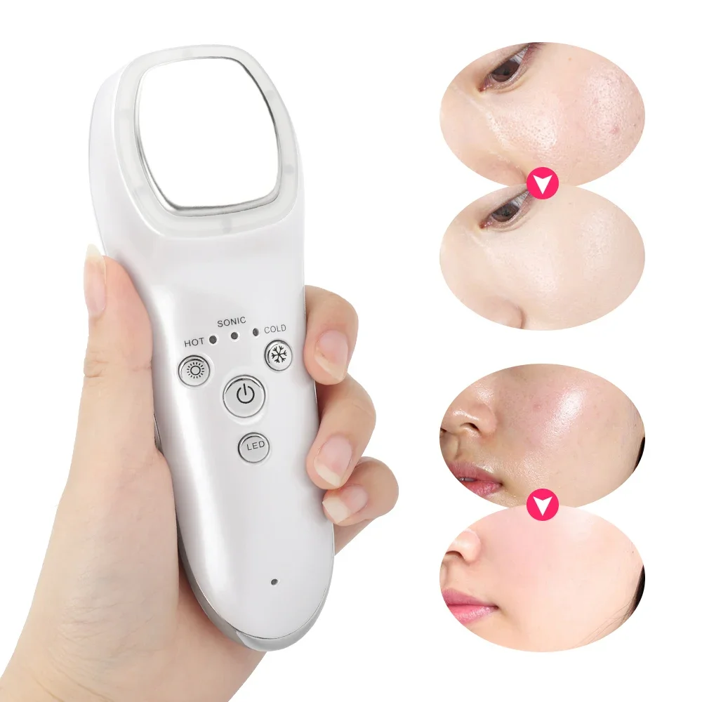 

Ultrasonic Cryotherapy Machine LED Hot Cold Hammer Facial Lifting Vibration Massager Face Body Spa Beauty Equipment Crioterapia