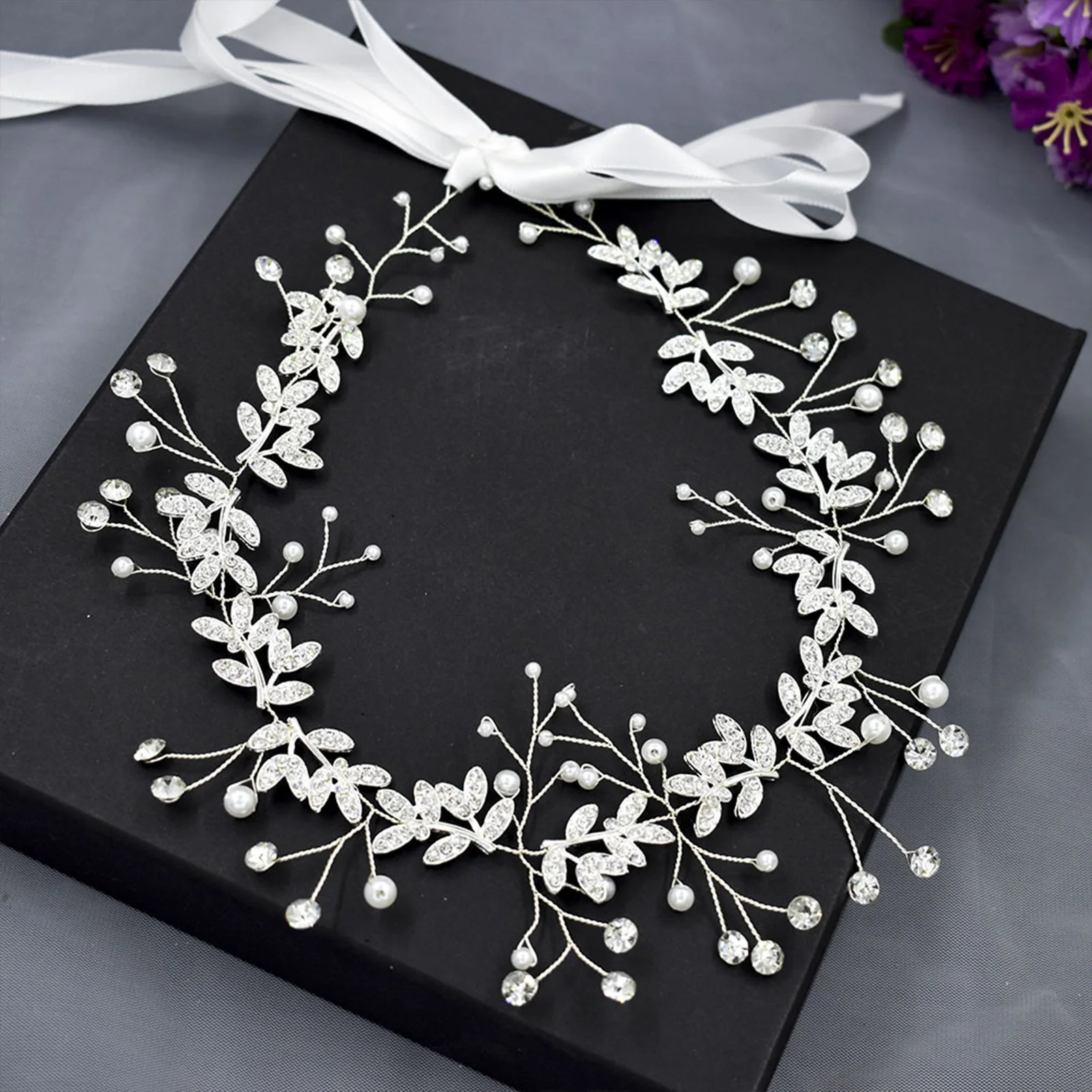 

Pearl Ribbon Women Rhinestone Chain Waist Belt Shiny Rhinestone Party Dress Decorations Belt For Female Decorative Dresses Belt