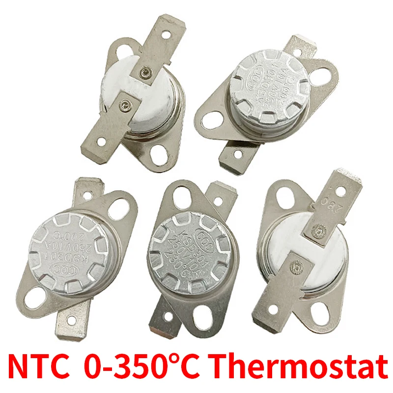 2/5/10PCS Thermostat KSD302/KSD301 Ceramics 160C 180C 190C 200C 220C 240C 260C 280C 300C 320C 350degree 10A250V Normally Close