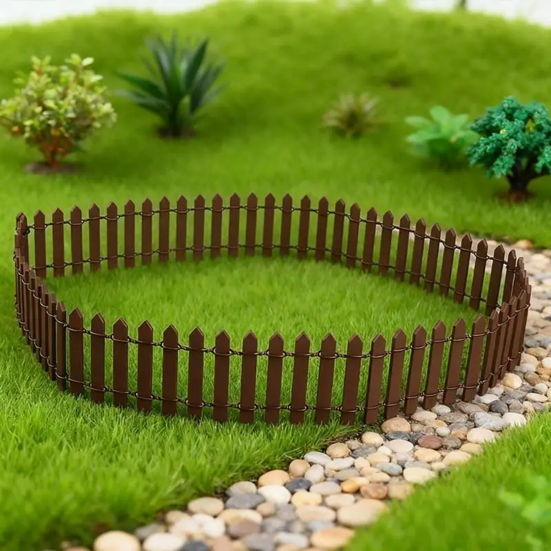 1/12 인형 집 정원 및 즙이 많은 식물 Microlandscape 배열 A2UB에 대한 크리 에이 티브 나무 소형 ​​울타리 모델 그림