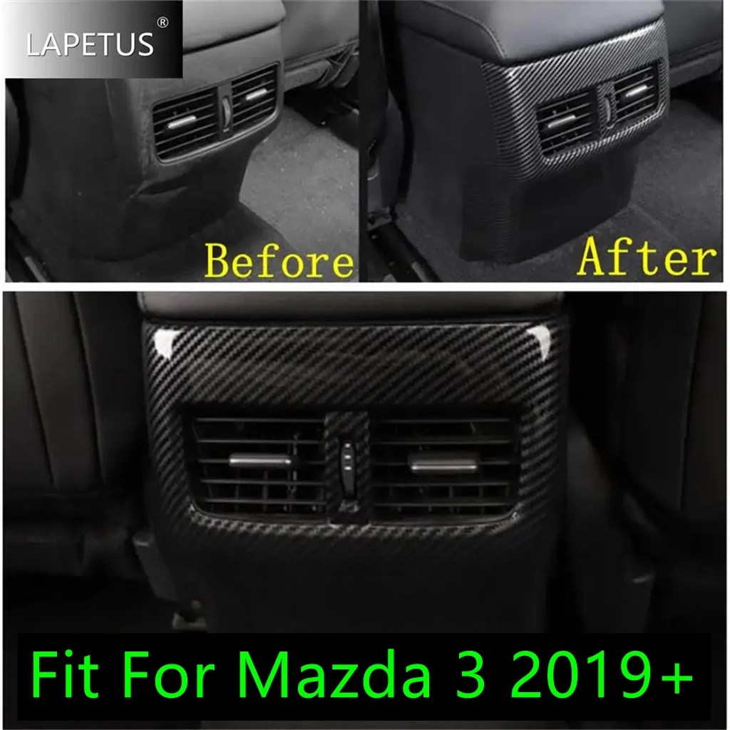 

Car Rear Armrest Air AC Vent Storage Box Anti Kick Protector Molding Decor Panel Accessories Cover Trim For Mazda 3 2019 - 2023