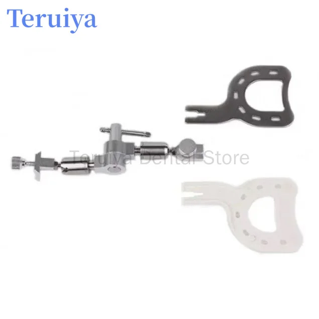 Dental Free Plane Facebow Set with Fully Adjustable Articulator, Universal Joint, Bite Fork & Transfer Table Calibrator