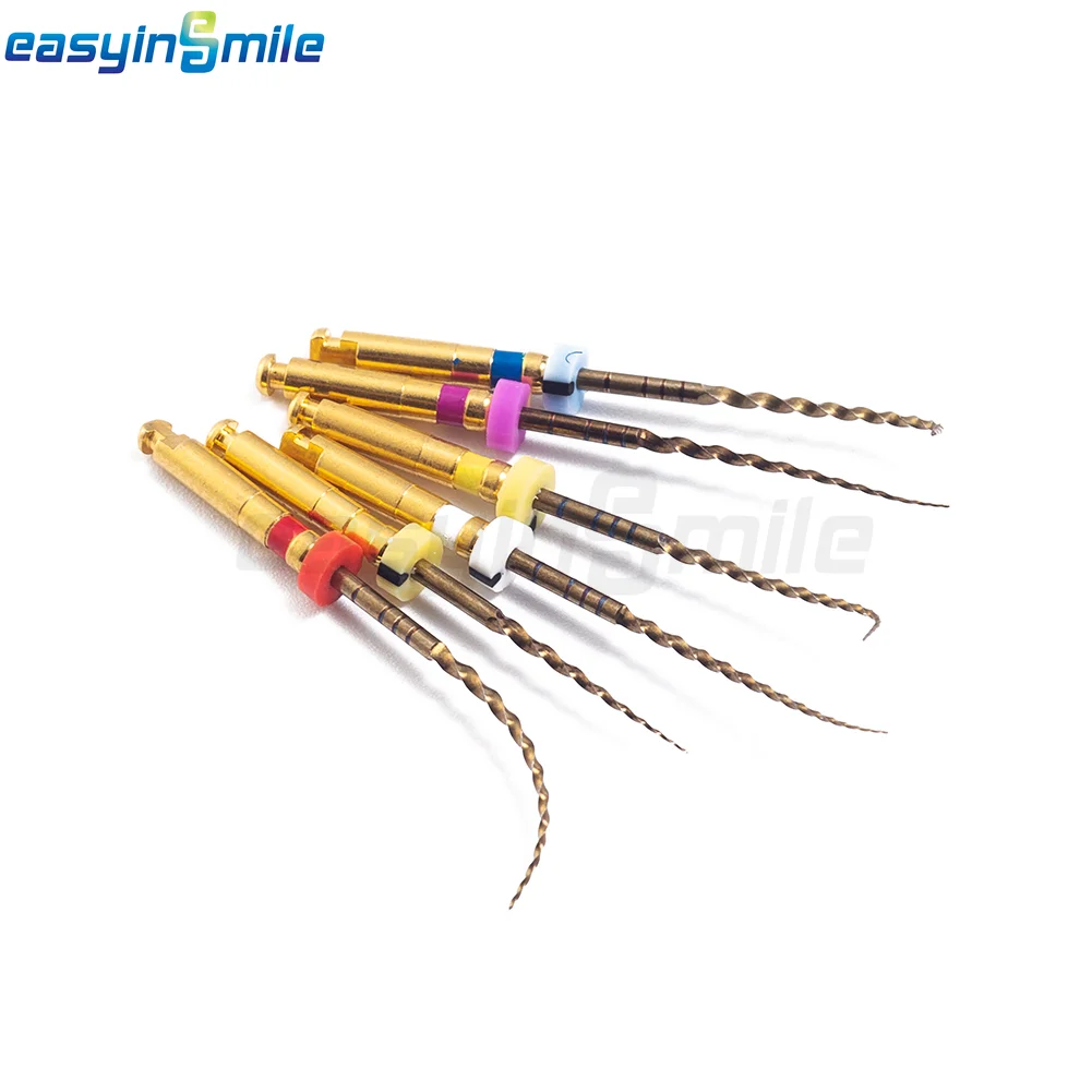 18Pcs EASYINSMILE  Dental Endo Rotary Files Endodoncia X-Pro Gold Taper SX/S1/S2/F1/F2 lima Curved Canal Engine Tip 21/25/31MM