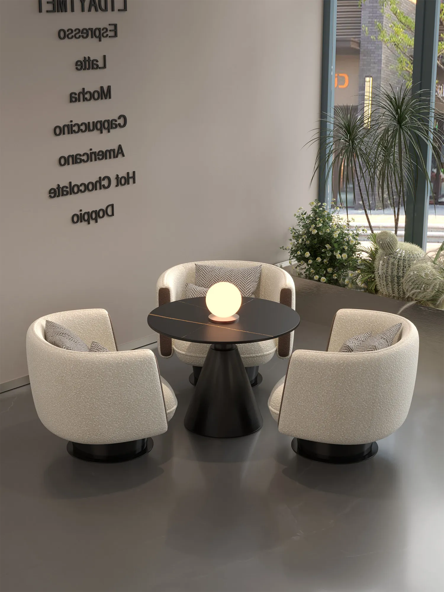 Factory Direct Compatible with Leisure Coffee Shop Single Sofa Lounge Reception Light Luxury