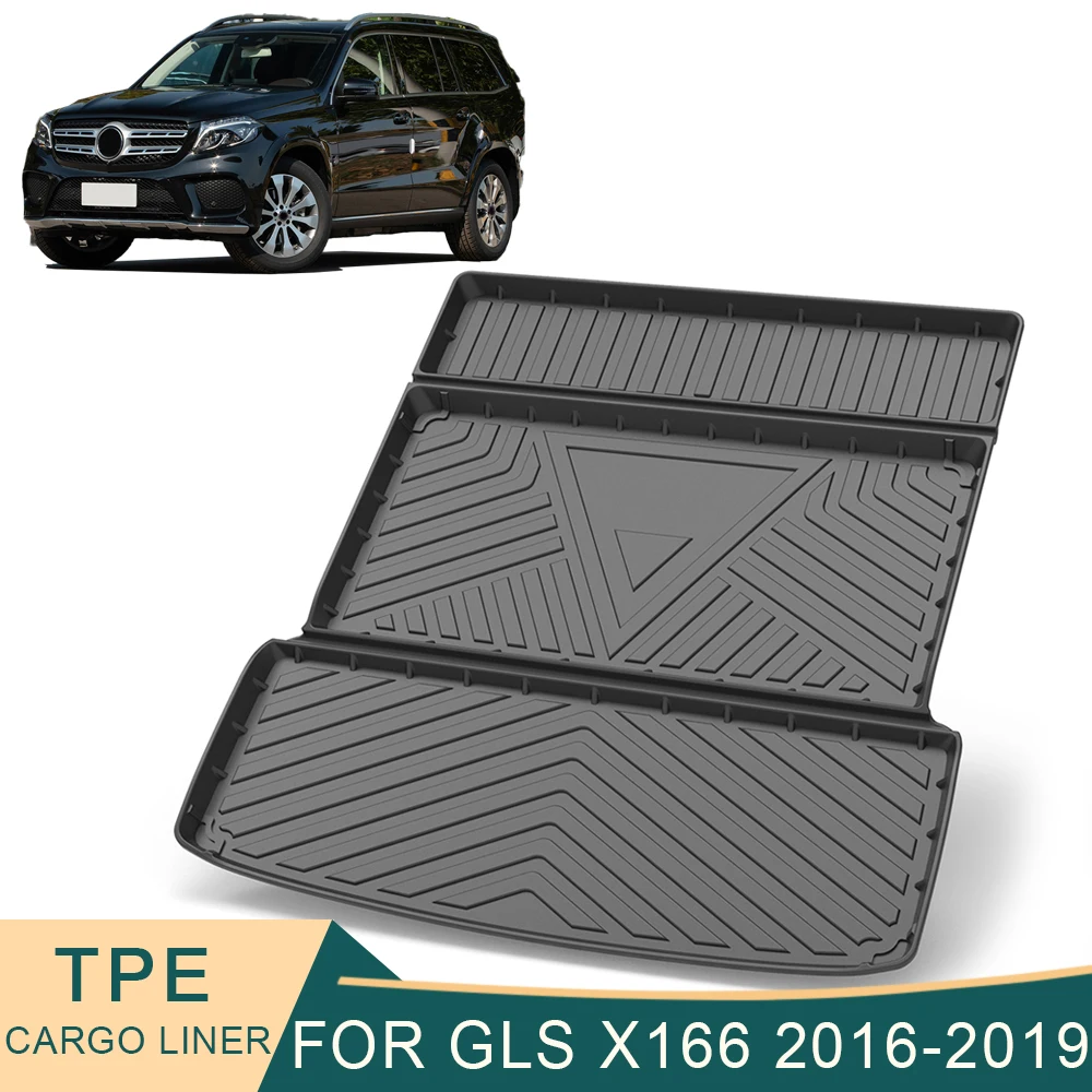 

For Mercedes-Benz GLS X166 2016-2019 Auto Car Cargo Liner All-Weather Non-slip Trunk Mats Boot Tray Carpet Interior Accessories