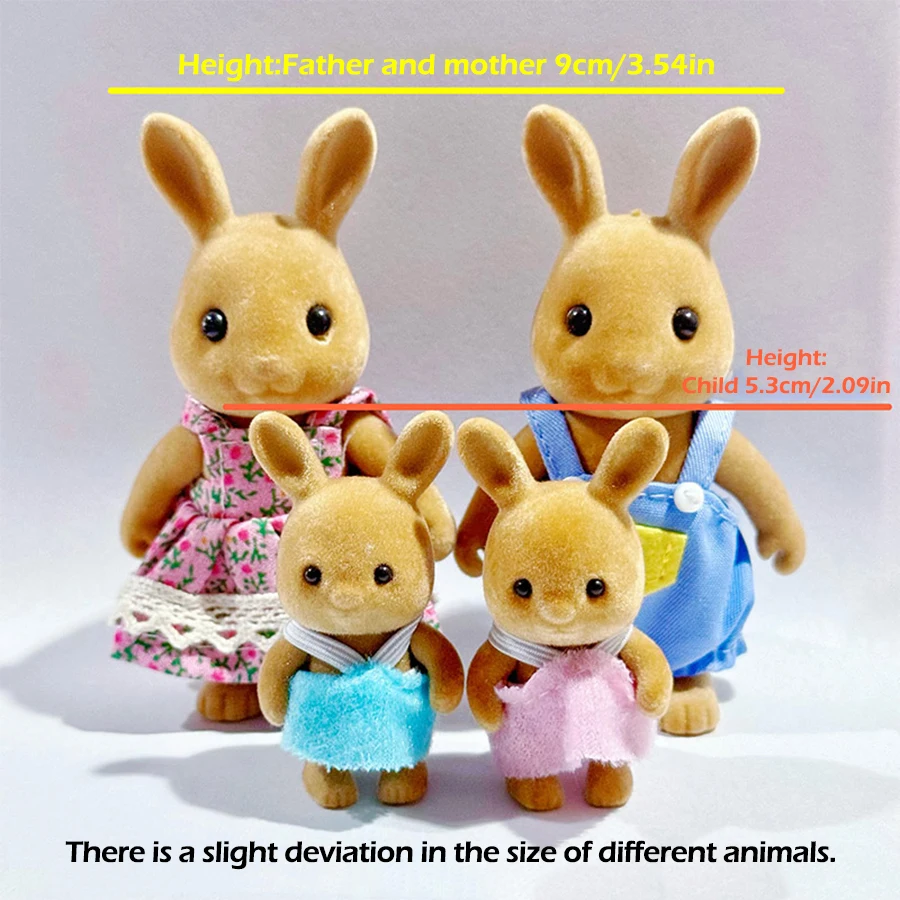 Osterhase 1:12 Simulation Wald Familie Rentier Panda Tier Puppenhaus Figuren Miniaturmöbel Küchenzubehör Geschenk