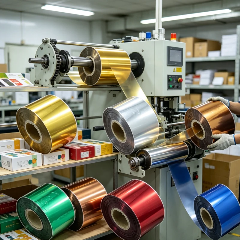 Hot Stamping Foil Roll 120m Length 30mm Width Multiple Colors Gold Silver Red Blue Green Rose Gold Foil for Hot Stamping Machine