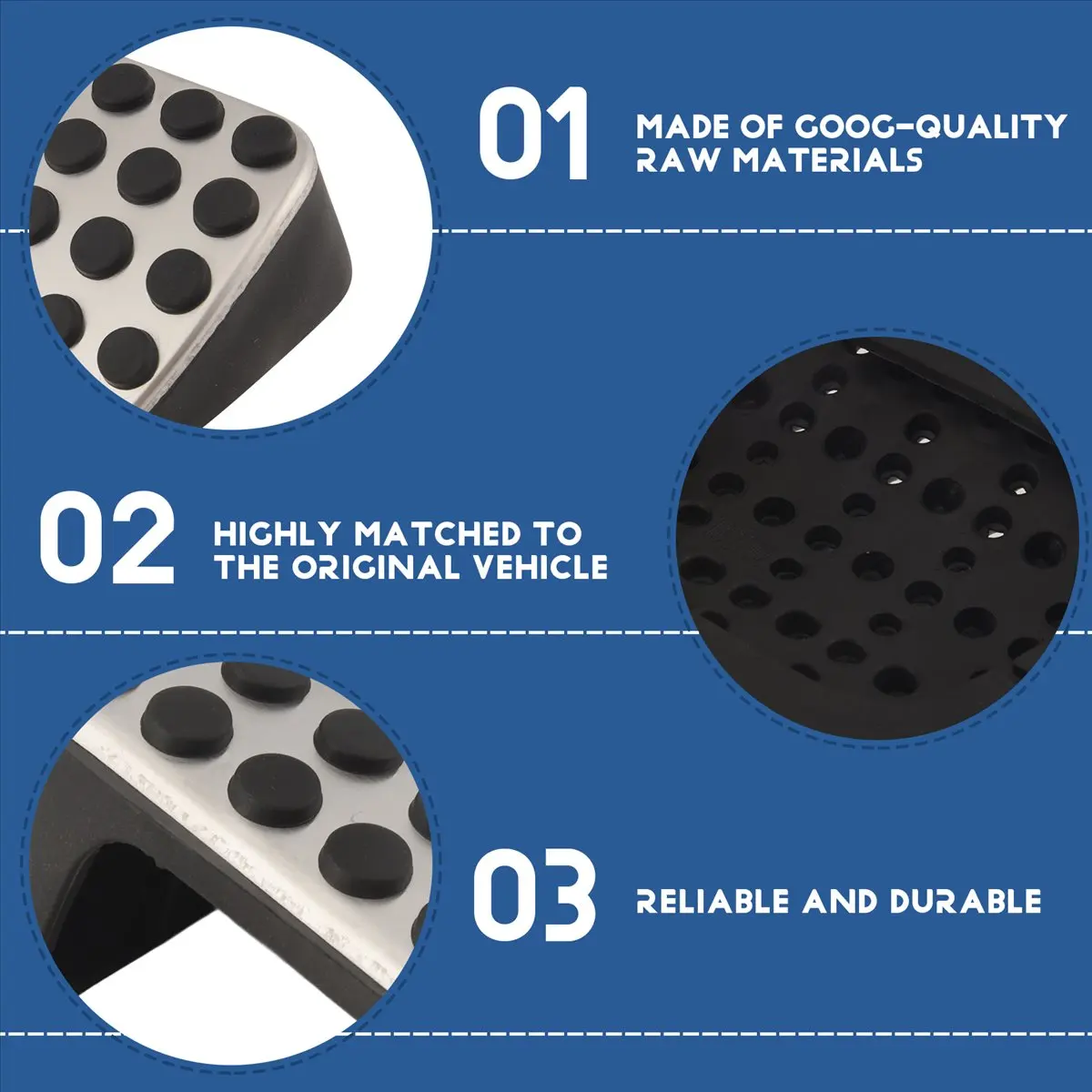 Compatible Stainless Steel Sport Brake Pedal Pads Cover For 2006-2012 M-Class W164 2007-2013 -Class X164 2006-2012