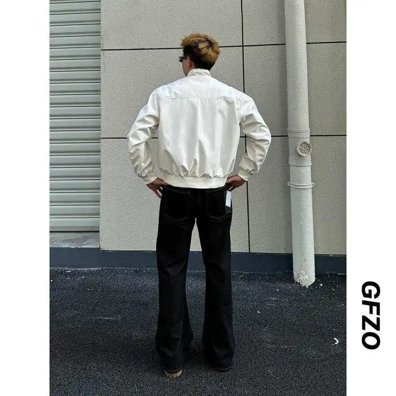 

Men's Tee-Proof Stand Collar Jaet Baseball orm Sportswear Casual Retro American Sle Autumn New Arrival