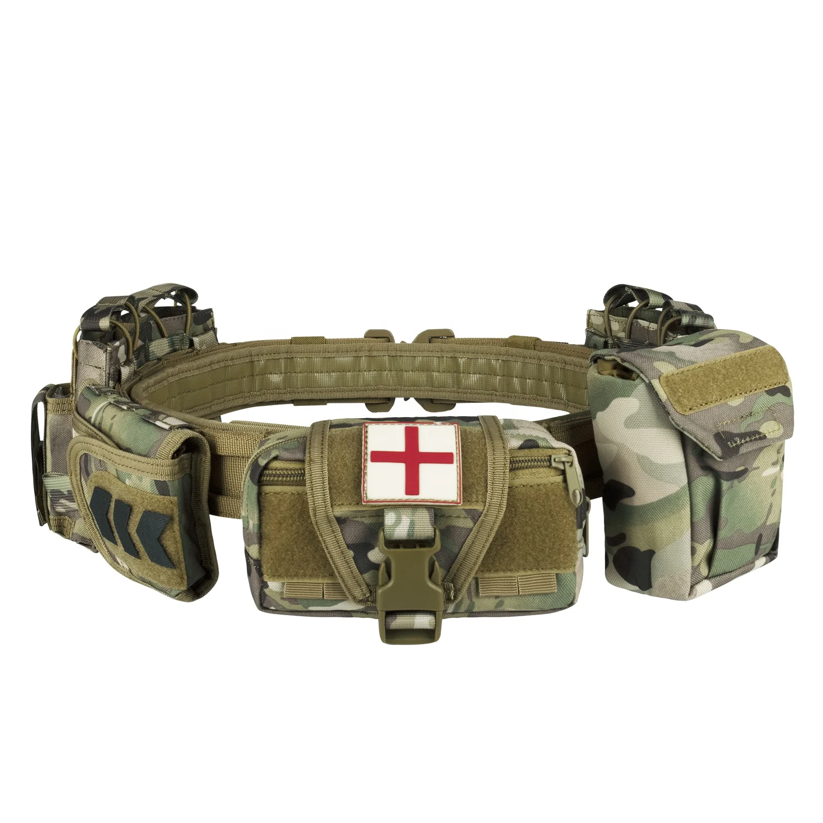 Wholesale Yakeda Tactical Belts Training Adjustable Waist Camouflage Molle Tactical Belt Buckle With Mag Pouch