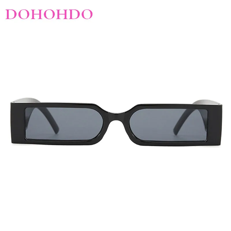 DOHOHDO 2025 إطار صغير مستطيل نظارات الموضة النساء الرجعية العصرية نظارات شمسية شخصية نظارات باردة UV400 Gafas دي سول