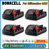 3.5Ah M18 Battery For Milwaukee 18V Li-Ion M18B5 48-11-1860 48-11-1850 48-11-1840 48-11-1830 48-11-1820 Replacement Batteries
