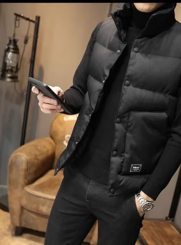 

Thiened пуховый хлопковый теплый мужской жилет осень-зима модный бренд корейский Sle Jaet молодежный прямой крой другой материал