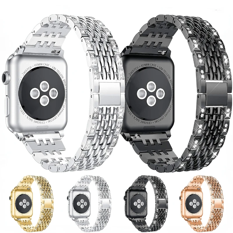 

Luxury＋Metal Strap For Apple Watch Ultra 49mm 8 7 45mm 41mm Stainless steel diamond Band iWatch6 5 4 SE 40mm 44mm 42mm 38mm Belt