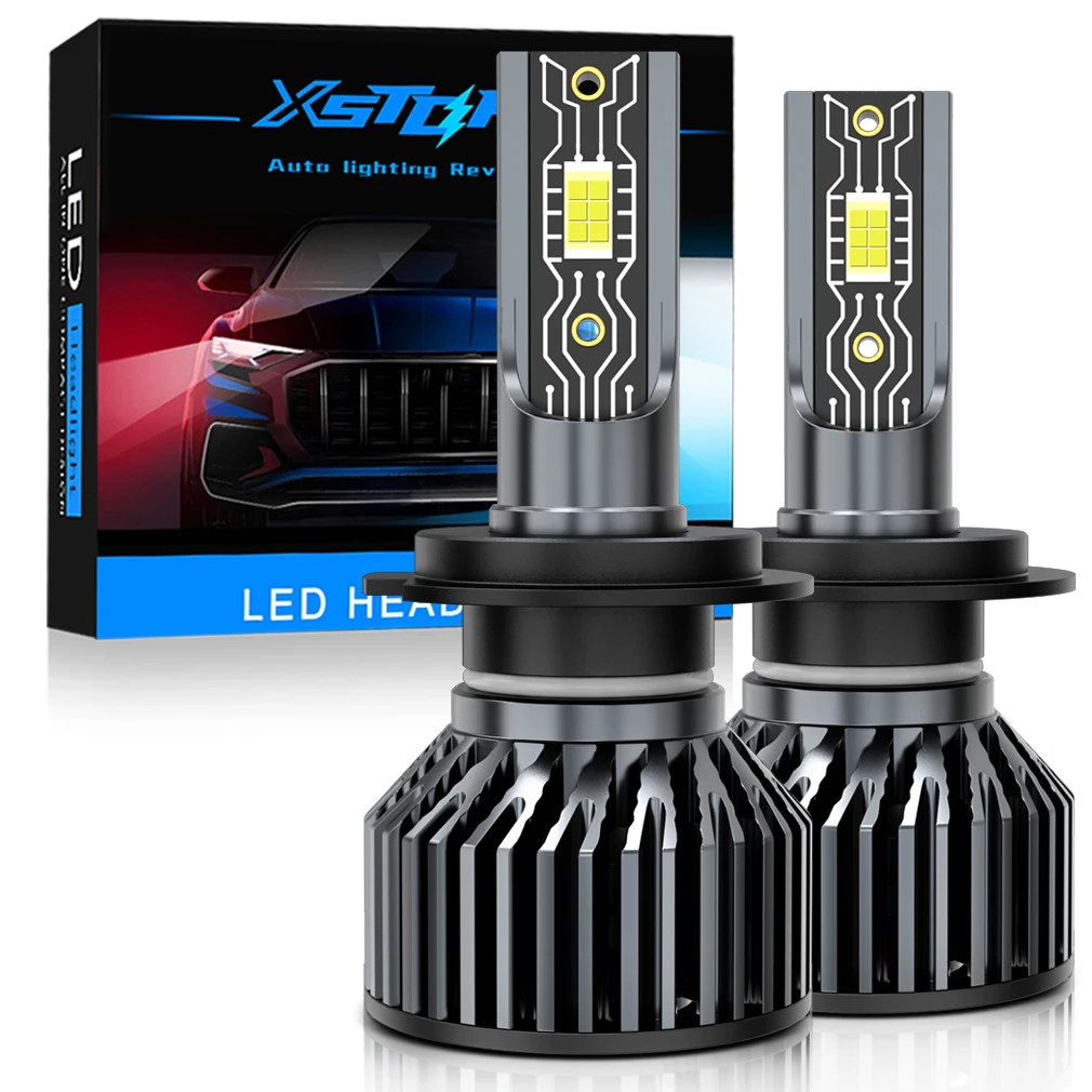 XSTORM Лампы для автомобильных фар Универсальные H1 H4 H7 LED H8 H11 9005 HB3 9006 HB4 9012 Hir2 9008 H13 Система Canbus Совм...