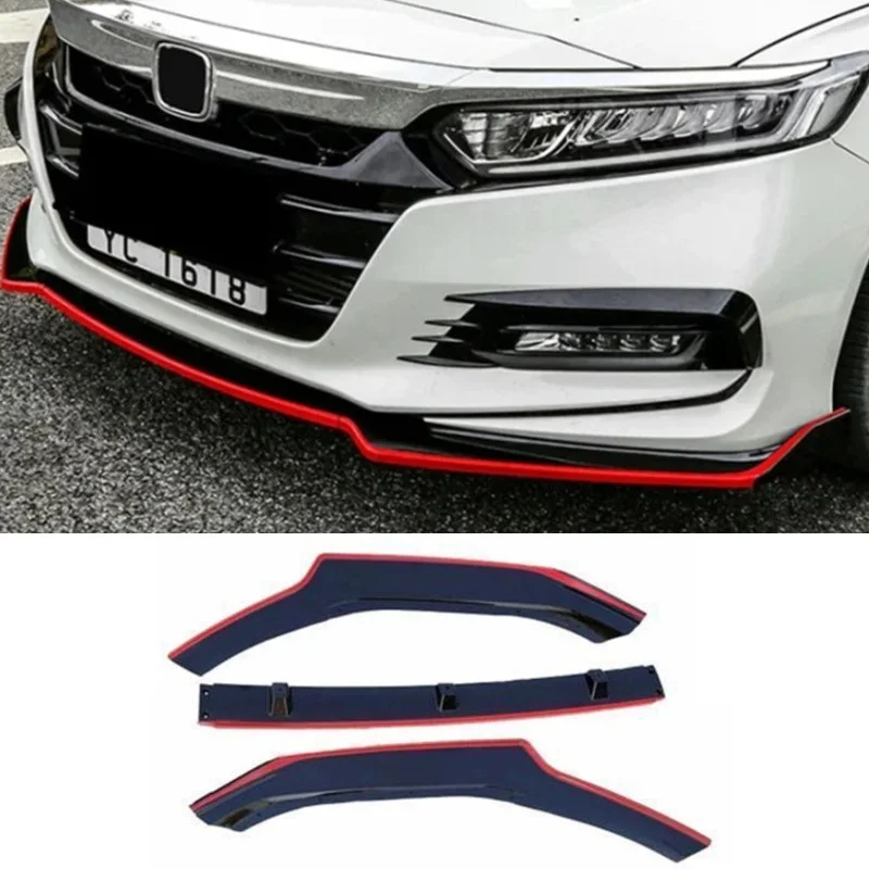 Glänzenden Look Frontschürze Spoiler Trim Lip Frontschürze Lip Carbon Look Für Honda Accord 10th 2018 2019 2020 2021