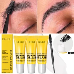 Lasting Styling Eyebrow Gel with Brush White Quick Dry Eyebrows Enhancers Cream Waterproof Brow Setting Gel Molding Wax Makeup