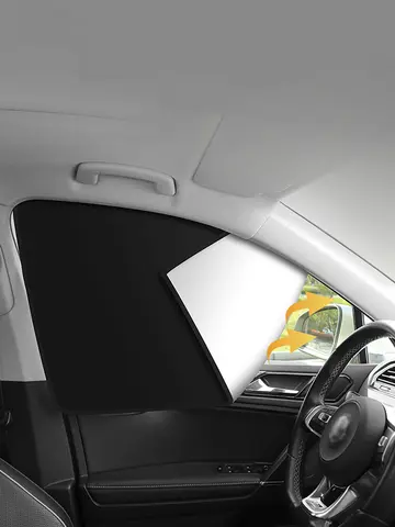 SEAMETAL 2Pcs Car Side Window Sun Shade Curtain Summer Sun Protection Sunshade Cover UV Reflective Magnetic Car Privacy Curtains