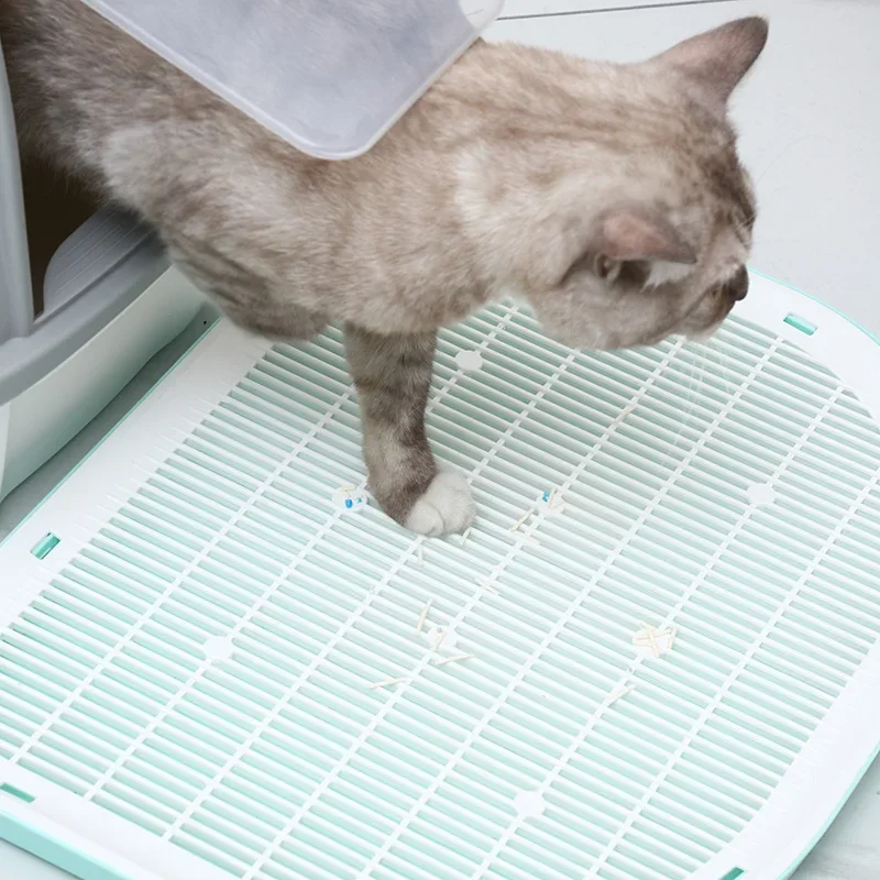 Kattenbak Mat Splash-Proof Dubbellaags Kattenbak Huisdier Benodigdheden