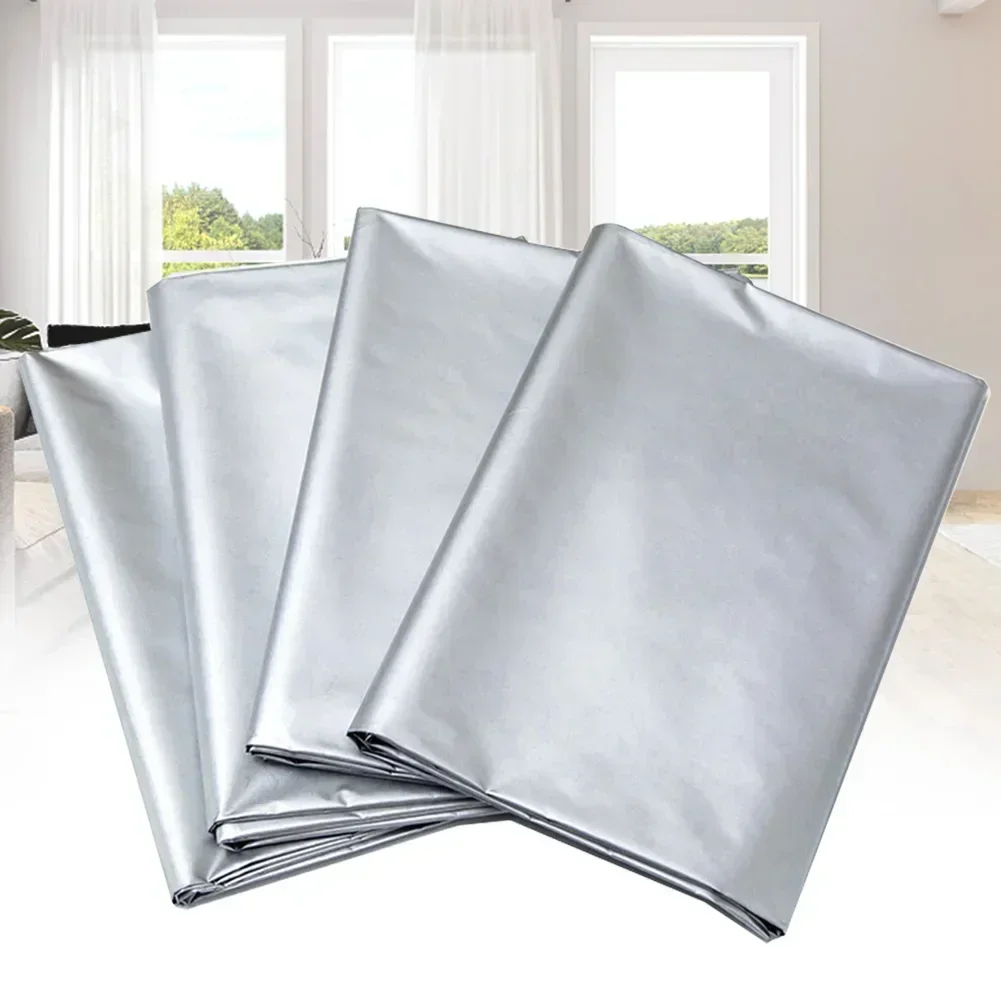 1PC Blackout Curtains with Hooks Silver Thickened Light Blocking Thermal Insulation UV Resistant Fabric Cortinas impermeables