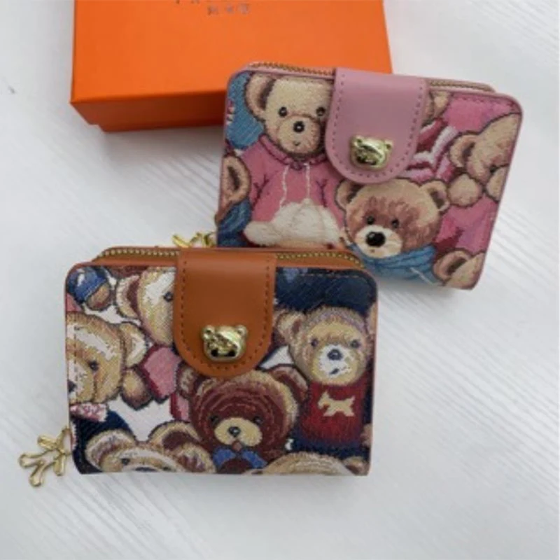 Fashion Cute Little Bear Shape Women\'s Wallets Trend Zero Wallet Zipper Multi-card Bit Purse