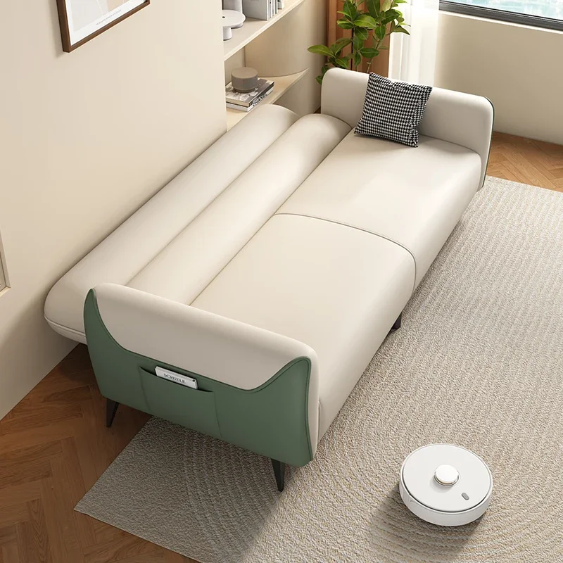 Folding sofa bed dual-purpose sofa living room 2024 new small apartment technology cloth apartment rental room small sofa