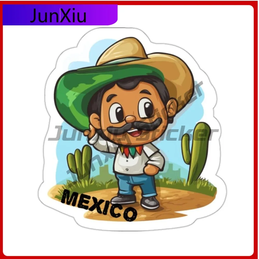 

Cartoon Mexico Travel Stickers Adventure Scratch-proof Decals For Suv Camper Windshield Car Bumper Luggage Laptop Water Bottle