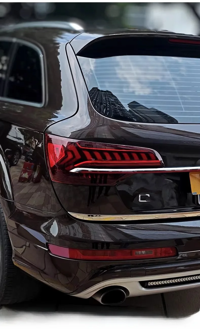 Car Taillight For Audi Q7 Through Tail Light Assembly DRL Turn Signal Brake Reversing fog Light Plug And Play Auto Parts