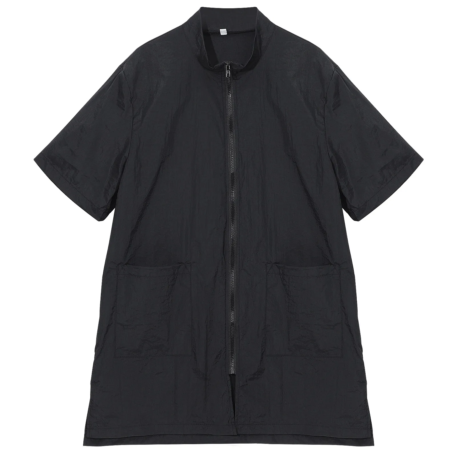Professional Waterproof Pet Cosmetologist Uniform Nylon Grooming Smock for Dog Cat Nail Cutting Hair Cutting Black Salon
