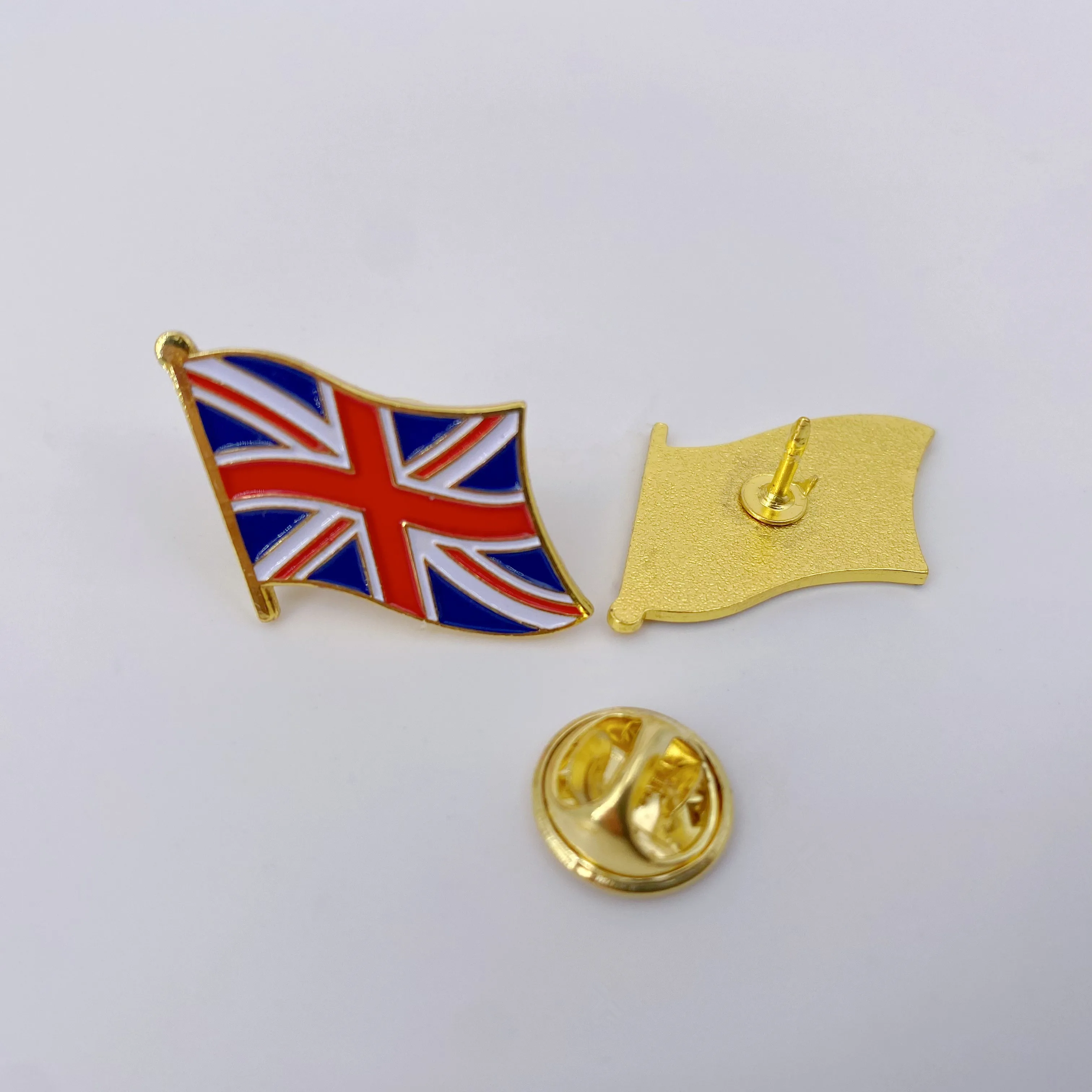 UK Flag Lapel Pin Gold Plated Enamel British Union Jack Brooch for Jackets Hats Bags Souvenir Gifts for Men Women 5/10/50/100pcs