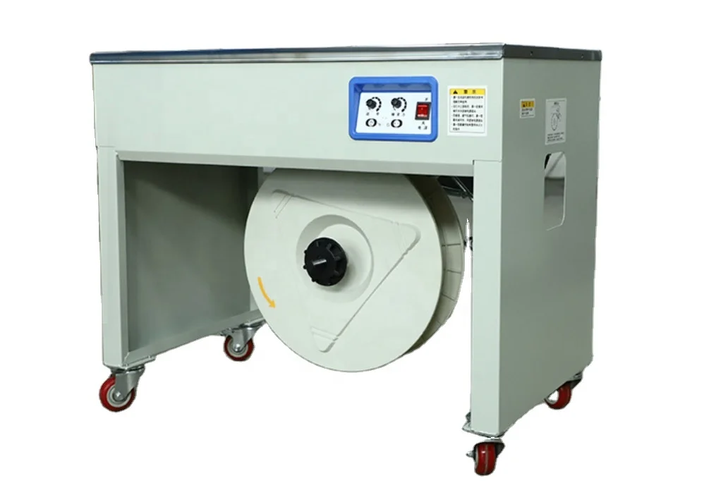 آلة التعبئة والتغليف والربط الصغيرة بحزام البولي بروبيلين شبه الأوتوماتيكية