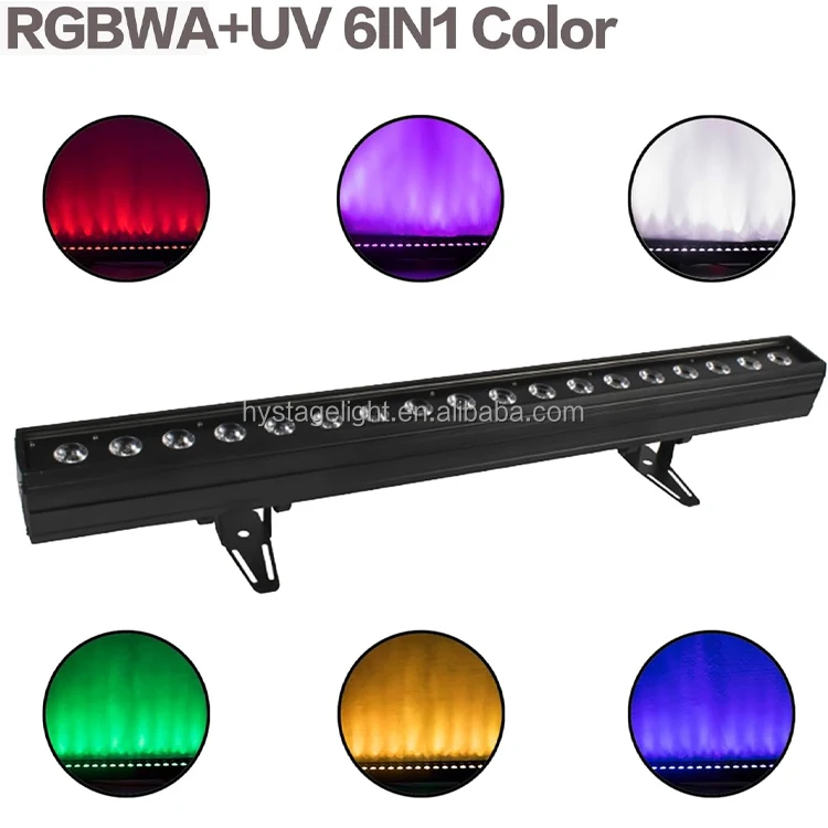 RGBWA UV LED Wall Wash Light DMX Bar لحفلات الزفاف ونادي الديسكو